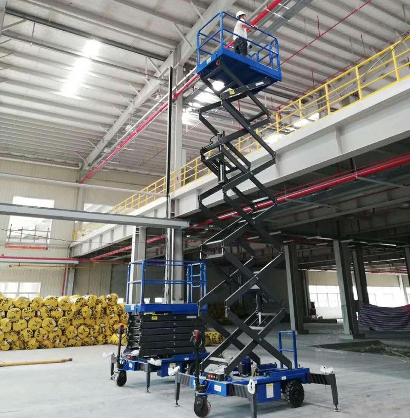 天门助力行走剪叉式高空作业平台